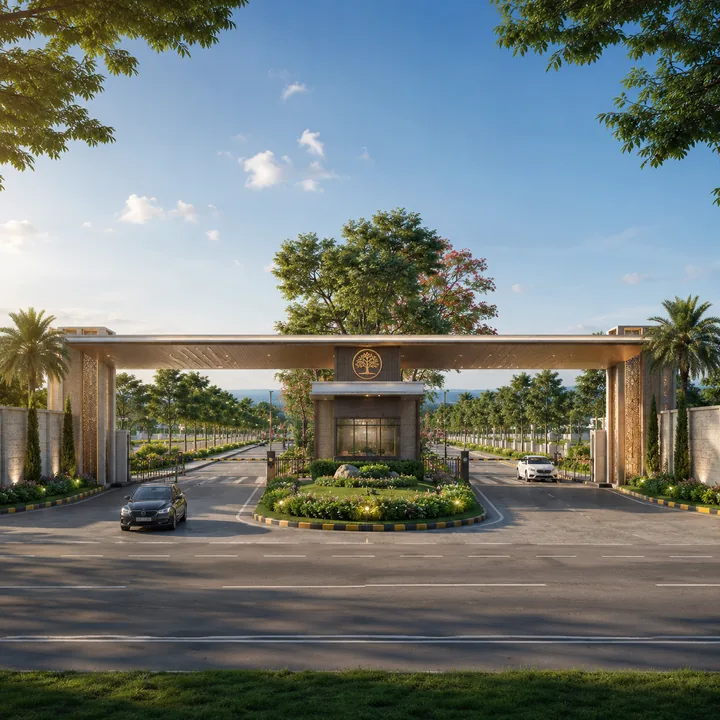 Prestige Bidadi grand entrance gateway off Mysuru Road (NH-275)