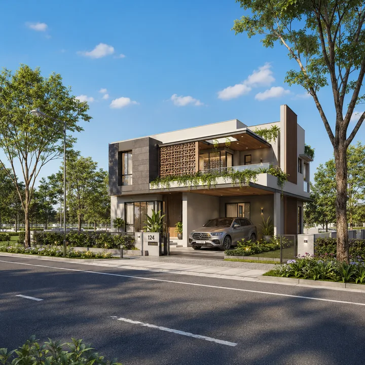 Prestige Bidadi model independent home on a serviced plot